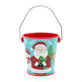 Christmas R.D Bucket(10.2*10.3CM) featuring festive Santa design with cheerful decorations.